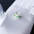 画像6: 【アウトレット】ミニチュア 1/12スケール 陶器 ティーセット 食器 カップ ソーサー 15点セット ドールハウス 小物 緑・クローバー柄 きらきらぷんぷん丸 MN-003 1個 (6)