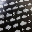 画像3: ネイルシール 月 小さい雲 透け感 半透明【白 ホワイト】 ネイルステッカー ネイルアート セルフネイル デコレーション【1シート入り】きらきらぷんぷん丸 NAS-032 (3)