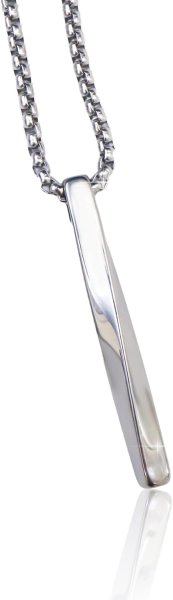 画像1: ネックレス メンズ スティック 全長約67cm ペンダント ねじれレディース アクセサリー チェーン スネークチェーン シルバー きらきらぷんぷん丸 NKL-001 (1)