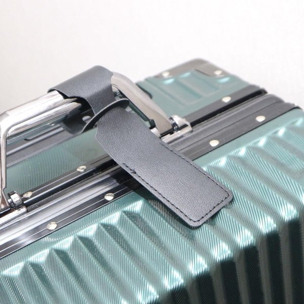 画像4: ネームタグ 革製 【ブラック】 黒 3枚入りx〔1セット〕 荷物タグ ラゲッジタグ スーツケース 目印 ラゲージタグ レザー きらきらぷんぷん丸 NMT-011 (4)