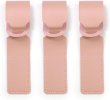 画像1: ネームタグ 革製 【ピンク】 3枚入りx〔1セット〕 荷物タグ ラゲッジタグ スーツケース 目印 ラゲージタグ レザー きらきらぷんぷん丸 NMT-014 (1)