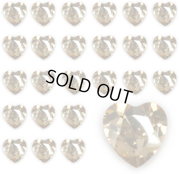 画像1: ネイルパーツ ハート【ゴールド】透明 立体 パーツ 3D ネイルアート デコパーツ ラインストーン デコレーション 25個入り【8mm】きらきらぷんぷん丸 NP-025 (1)