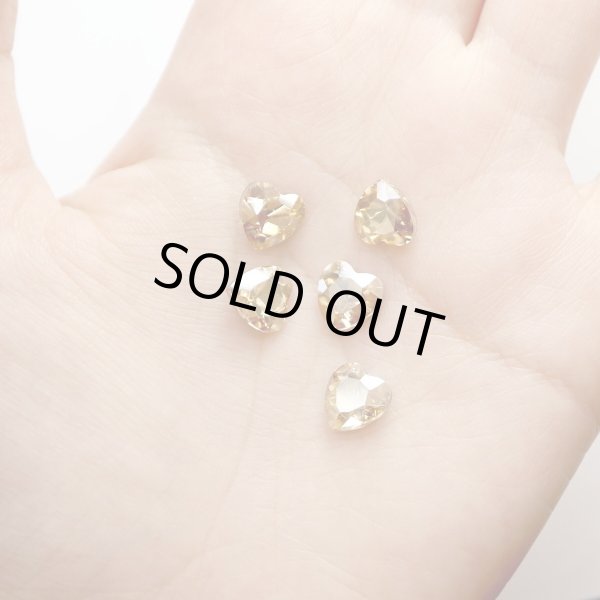 画像6: ネイルパーツ ハート【ゴールド】透明 立体 パーツ 3D ネイルアート デコパーツ ラインストーン デコレーション 25個入り【8mm】きらきらぷんぷん丸 NP-025 (6)