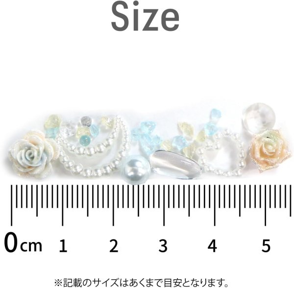 画像3: ネイルパーツ デコレーション【イエローセット】ミックスセット 立体 3D ジュエリー 手芸 パール ラインストーン 薔薇 ランダム きらきらぷんぷん丸 NP-053 (3)