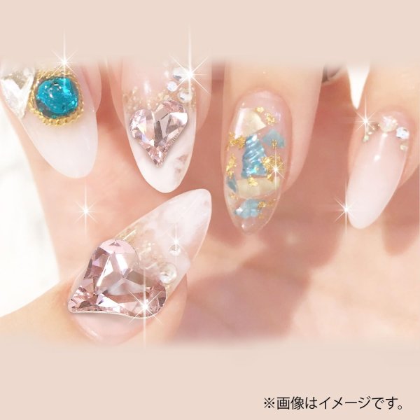 画像6: ネイルパーツ ハート 【ピンク】 大・小サイズ 30個入り 斜め 透明 立体 パーツ 3D ネイルアート デコパーツ ラインストーン きらきらぷんぷん丸 NP-058 (6)