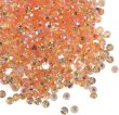 画像1: ネイルパーツ ラインストーン【オレンジ】橙 約800粒入り オーロラ デコ【3mm】大容量 推し活 ハンドメイド DIY 手芸 おしゃれ きらきらぷんぷん丸 NP-062 (1)