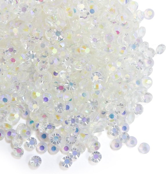 画像1: ネイルパーツ ラインストーン【クリスタル】 約800粒入り オーロラ デコ【3mm】大容量 推し活 ハンドメイド DIY 手芸 おしゃれ きらきらぷんぷん丸 NP-067 (1)