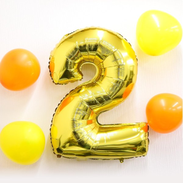 画像7: 数字バルーン 0 約60cm ゴールド 大きい パーティ 誕生日 風船 記念日 結婚記念日 卒業式 新年 飾り アルミ きらきらぷんぷん丸 NRBN-010 (7)