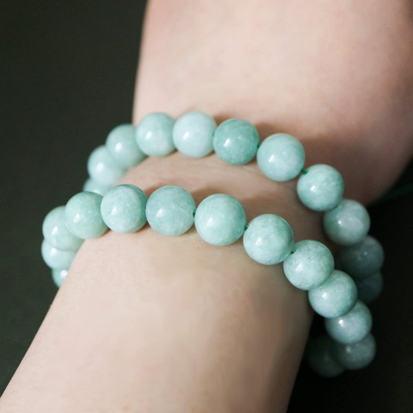 画像6: 天然石 ヒスイ ブレスレット用 ビーズ 一連 10mm 約38粒入り きらきらぷんぷん丸 NS-003 (6)