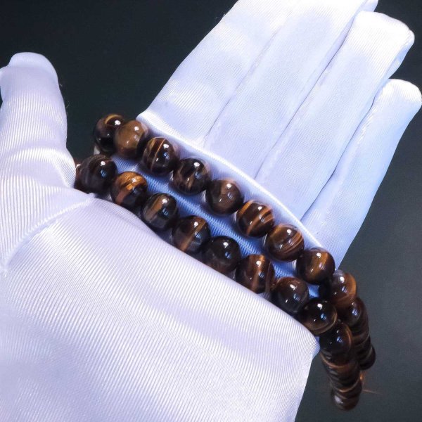 画像5: 【天然石】イエロータイガーアイ ブレスレット用 ビーズ 一連 10mm【約38粒入り】パワーストーン 手芸 ハンドメイド アクセサリー パーツ きらきらぷんぷん丸 NS-010 (5)