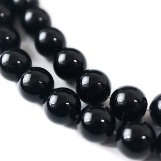 天然石】ブラックオニキス 黒めのう 黒瑪瑙 ビーズ ブレスレット用