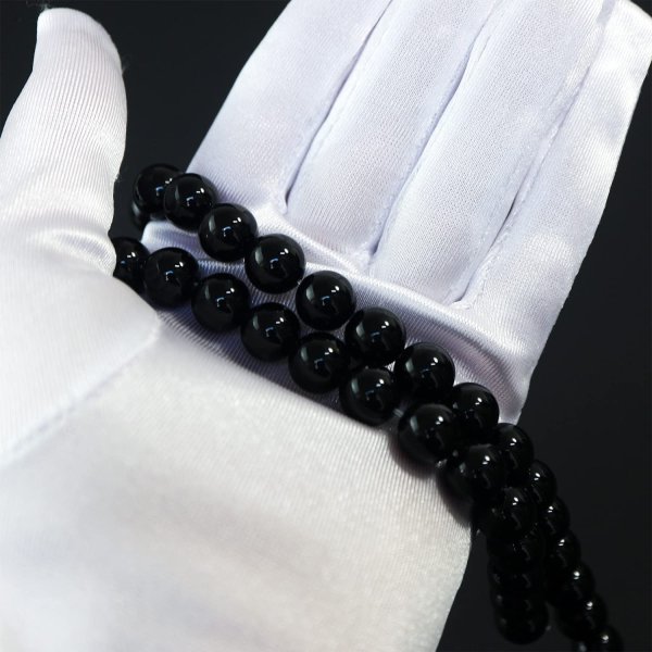 画像5: 【天然石】オニキス(黒めのう) ブレスレット用 ビーズ 一連 10mm【約38粒入り】パワーストーン 手芸 ハンドメイド アクセサリー パーツ きらきらぷんぷん丸 NS-014 (5)