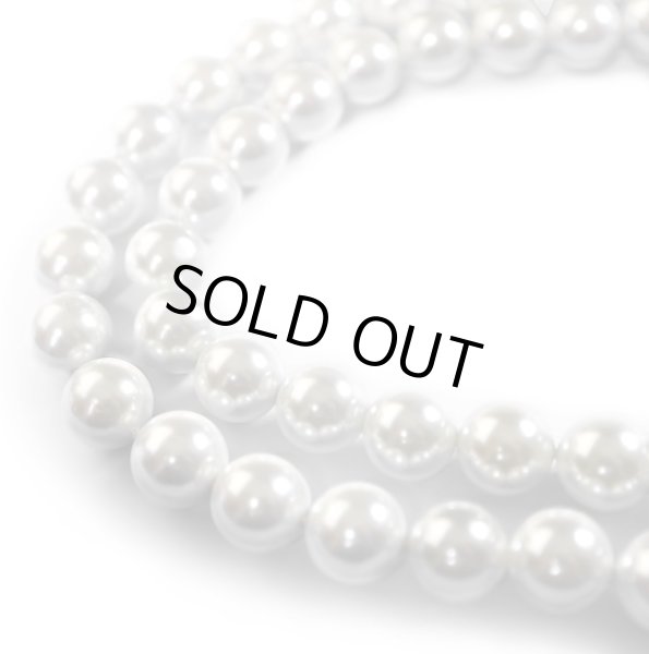 画像1: 【パール】ネックレス・ブレスレット用 ビーズ 一連 10mm 約38粒入り きらきらぷんぷん丸 NS-017 (1)