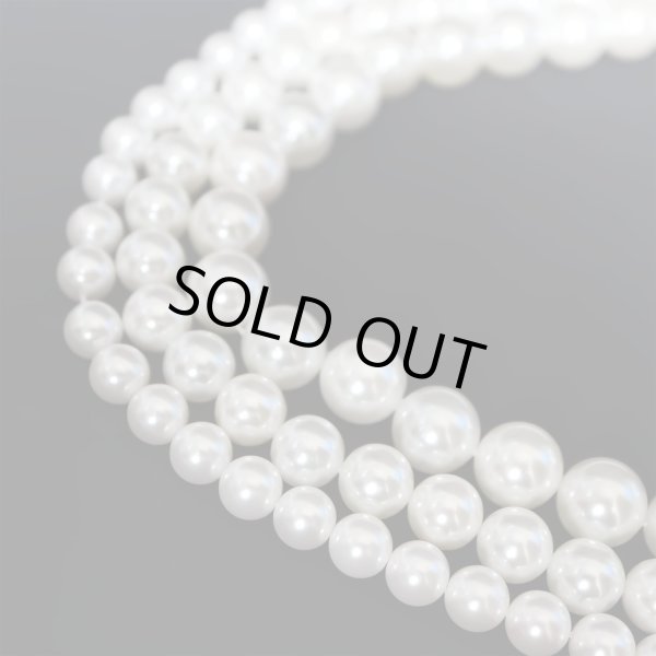 画像6: 【パール】ネックレス・ブレスレット用 ビーズ 一連 10mm 約38粒入り きらきらぷんぷん丸 NS-017 (6)