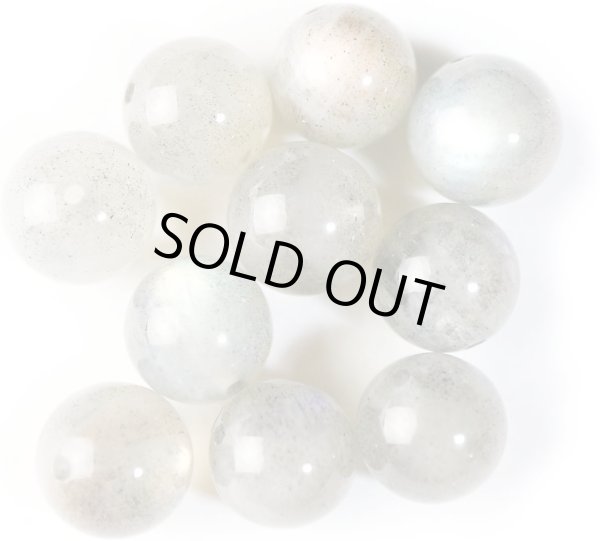 画像1: 【天然石】ラブラドライト ブレスレット用 ビーズ 10mm10粒入りきらきらぷんぷん丸 NS-029 (1)