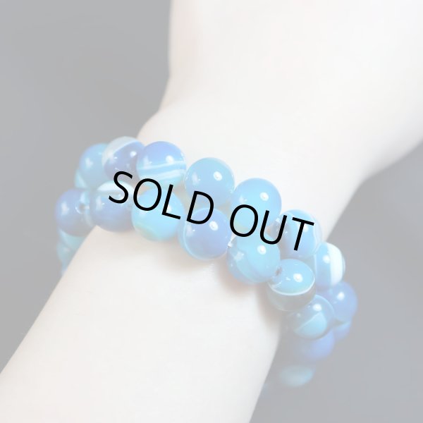 画像6: 【天然石】青めのう(ブルーアゲート) ブレスレット用 ビーズ 一連 10mm【約38粒入り】瑪瑙 手芸 ハンドメイド アクセサリー パーツ きらきらぷんぷん丸 NS-030 (6)