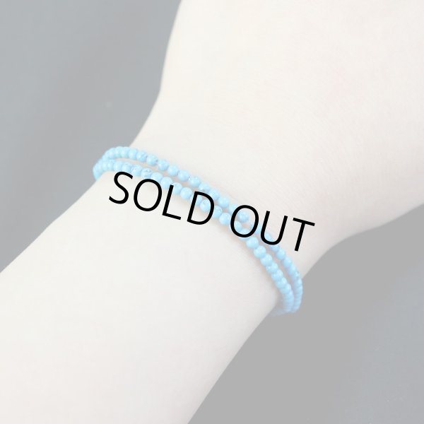 画像6: 【天然石】ブルーターコイズ ブレスレット用 ビーズ 一連 2mm 約170粒入り きらきらぷんぷん丸 NS-045 (6)