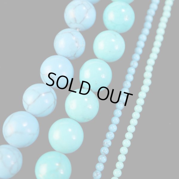 画像7: 【天然石】ブルーターコイズ ブレスレット用 ビーズ 一連 2mm 約170粒入り きらきらぷんぷん丸 NS-045 (7)