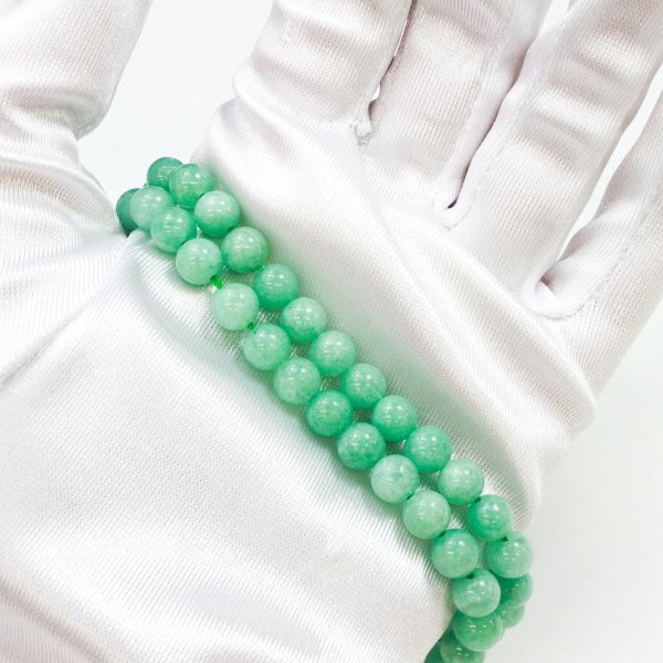 画像5: 【天然石】翡翠 ヒスイ ブレスレット用 ビーズ 一連 6mm【約62粒入り】きらきらぷんぷん丸 NS-046 (5)