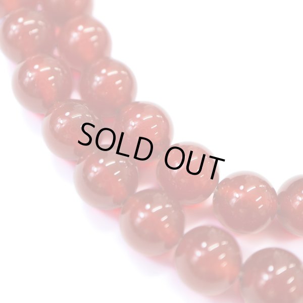 画像1: 【天然石】レッドアゲート（赤メノウ） ブレスレット用 ビーズ 一連 8mm【約47粒入り】瑪瑙 手芸 ハンドメイド アクセサリー パーツ きらきらぷんぷん丸 NS-055 (1)