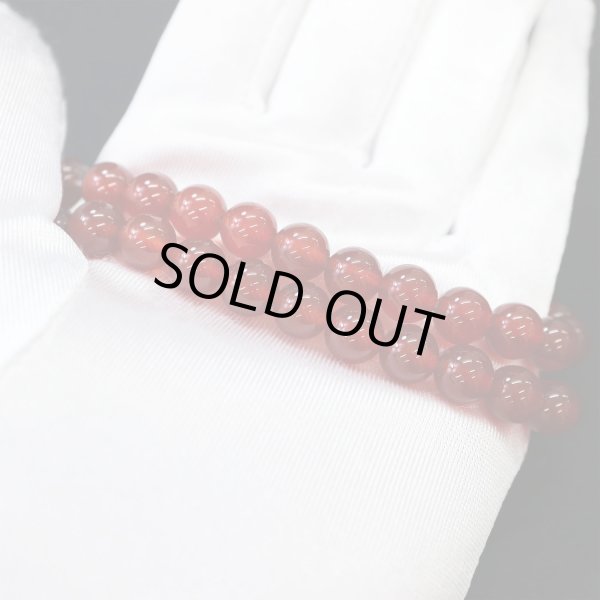 画像5: 【天然石】レッドアゲート（赤メノウ） ブレスレット用 ビーズ 一連 8mm【約47粒入り】瑪瑙 手芸 ハンドメイド アクセサリー パーツ きらきらぷんぷん丸 NS-055 (5)