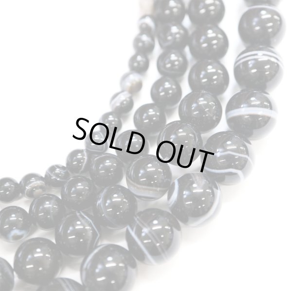 画像7: 【天然石】ブラックオニキス 黒めのう 黒瑪瑙 ビーズ ブレスレット用 一連 8mm【約48粒入り】パワーストーン 手芸 ハンドメイド アクセサリー パーツ きらきらぷんぷん丸 NS-058 (7)