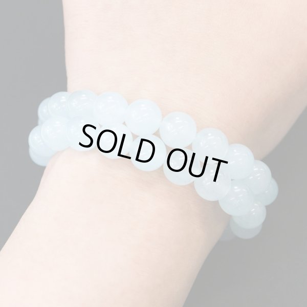 画像4: 【天然石】アクアマリン ブレスレット用 ビーズ 一連 10mm【約38粒入り】パワーストーン 手芸 ハンドメイド アクセサリー パーツ きらきらぷんぷん丸 NS-068 (4)