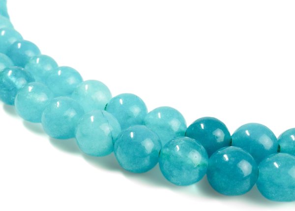 画像1: 【天然石】ブレスレット用 ビーズ 天河石 アマゾナイト 6mm 約60粒 パワーストーン 幸運 希望 癒し 手芸 ハンドメイド アクセサリー NS-073 (1)