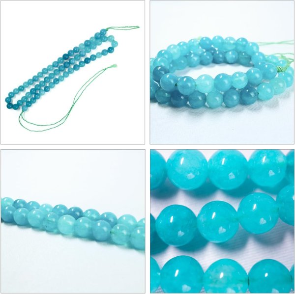 画像6: 【天然石】ブレスレット用 ビーズ 天河石 アマゾナイト 6mm 約60粒 パワーストーン 幸運 希望 癒し 手芸 ハンドメイド アクセサリー NS-073 (6)