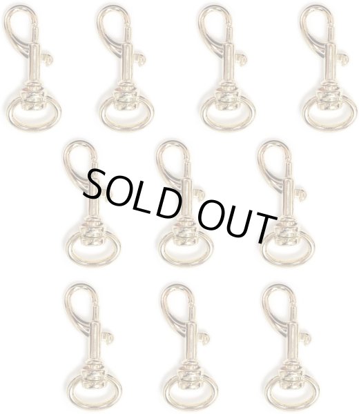 画像1: 鉄砲 ナスカン【ゴールド】12mm幅 全長40mm 金属 ストラップ バッグ パーツ 金具 ハンドメイド 10個入りきらきらぷんぷん丸 NSKR-001 (1)