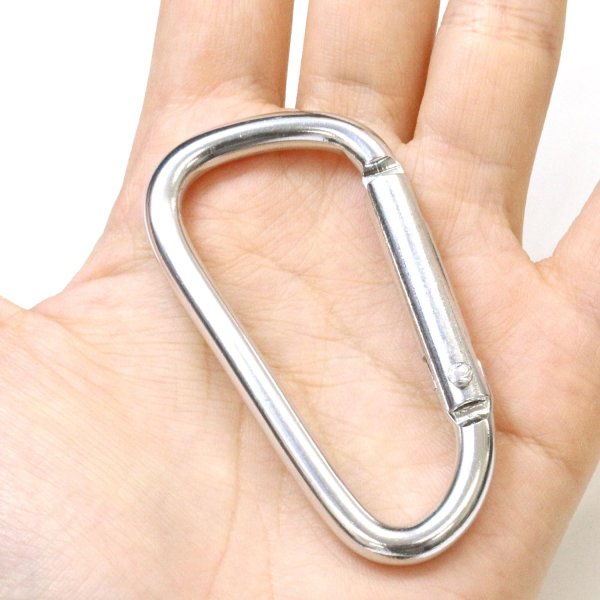 画像5: カラビナ 小型 アルミ【シルバー】銀 5個入り 超軽量 キーリング 鍵 キーホルダー ストラップ きらきらぷんぷん丸 NSKR-005 (5)