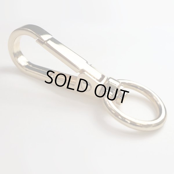 画像5: ナスカン 金属 回転フック 押し込み式【ゴールド】金 ストラップ アクセサリー 手芸 回転式 キーホルダー パーツ 金具 ハンドメイド 10個入り【全長45mm】きらきらぷんぷん丸 NSKR-006 (5)