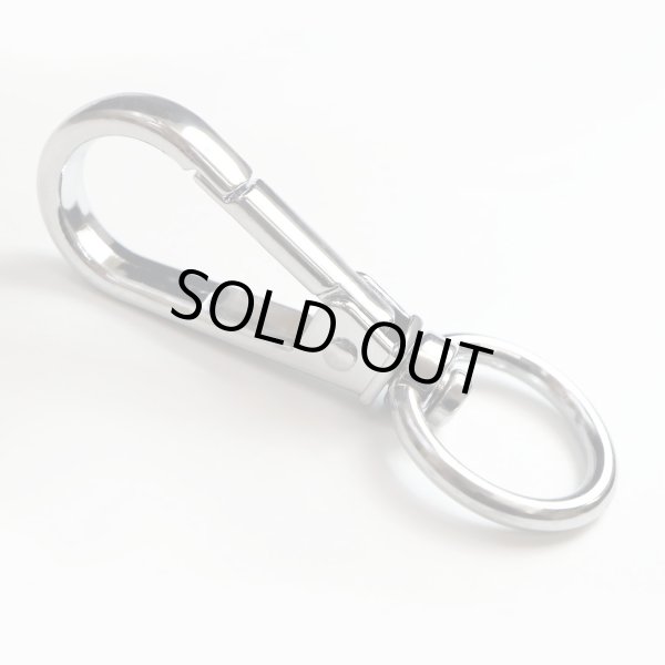 画像5: ナスカン 金属 回転フック 押し込み式【シルバー】銀 ストラップ アクセサリー 手芸 回転式 キーホルダー パーツ 金具 ハンドメイド 10個入り【全長50mm】きらきらぷんぷん丸 NSKR-007 (5)