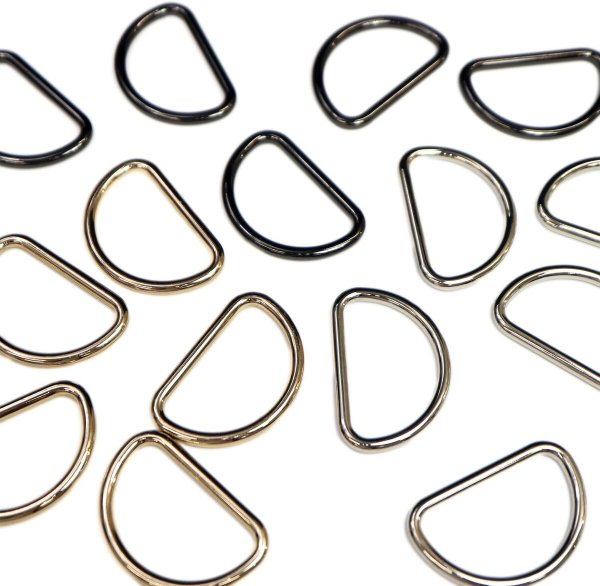 画像6: Dカン 金属【ゴールド】金 ストラップ キーホルダー パーツ 金具 ハンドメイド ナスカン 5個入り【内径3.5m】きらきらぷんぷん丸 NSKR-021 (6)