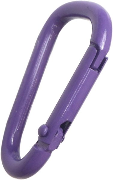 画像4: 【訳有り】カラビナ ミニ【パープル】紫 10個入り 超軽量 キーリング 鍵 キーホルダー ストラップ きらきらぷんぷん丸 NSKR-027 (4)