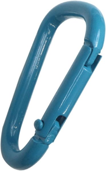 画像4: 【訳有り】カラビナ ミニ【ターコイズブルー】水色 10個入り 超軽量 キーリング 鍵 キーホルダー ストラップ きらきらぷんぷん丸 NSKR-028 (4)