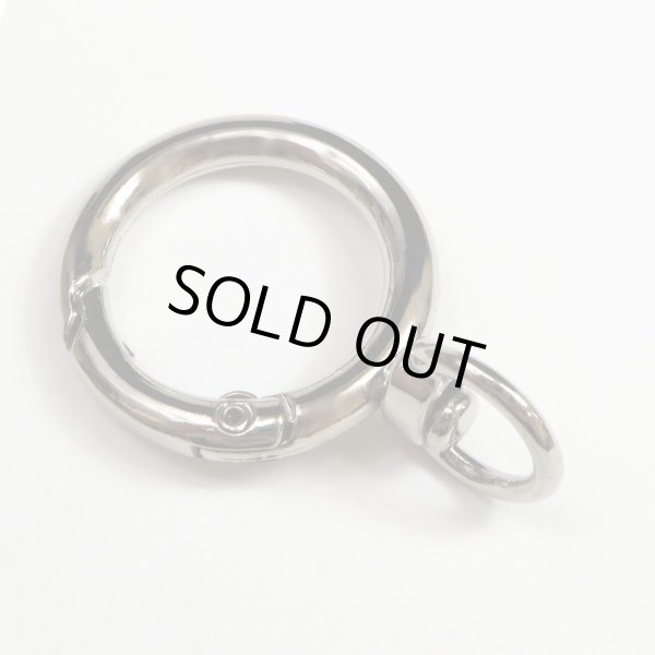 画像5: カラビナ 丸型 回転カン付き 27mm 【シルバー】 銀 10個入り キーリング リング 丸 円形 鍵 キーホルダー きらきらぷんぷん丸 NSKR-035 (5)