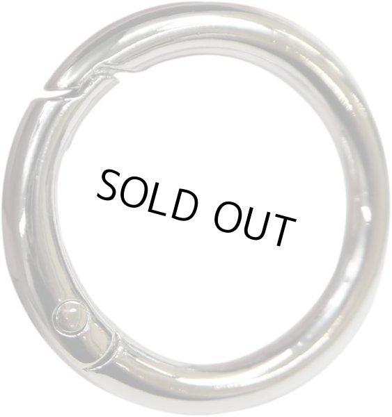 画像4: カラビナ 丸型 30mm 【シルバー】 銀 10個入り キーリング リング 丸 円形 鍵 キーホルダー きらきらぷんぷん丸 NSKR-039 (4)