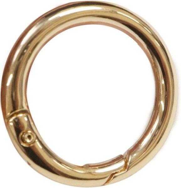 画像4: カラビナ 丸型 30mm 【ゴールド】 金 10個入り キーリング リング 丸 円形 鍵 キーホルダー きらきらぷんぷん丸 NSKR-040 (4)