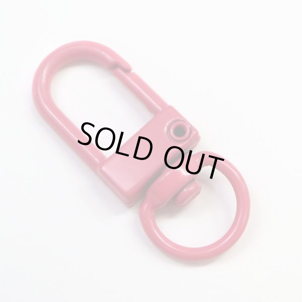 画像5: ナスカン 薄型 回転カン付き 内径約8mm 【ピンク】 ワンタッチ 10個入り 金属 キーホルダー パーツ 金具 ハンドメイド きらきらぷんぷん丸 NSKR-042 (5)