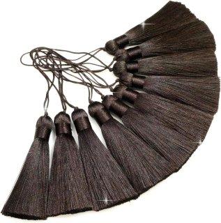 国産品 タッセル チャーム 装飾 手芸 個包装 グレー【10本入り】 その他