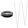 画像1: オペロンゴム ブレスレット用 【ブラック】 黒 約1mm 全長約10m ゴム通し ワイヤー付き 天然石 パワーストーン ビーズ 作成 修理 交換 ポリウレタンゴム テグス 手芸 きらきらぷんぷん丸 OPR-013 (1)