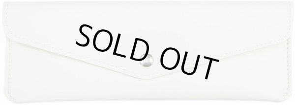 画像1: ペンケース レザー 【オフホワイト】 白 革 筆箱 スリム 社会人 高校生 大学生 コンパクト 可愛い きらきらぷんぷん丸 PCA-001 (1)