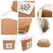 画像5: ポーチ 花柄 ワッフル【ブラウン】茶 ファスナー付 コスメ 化粧品 洗面用具 旅行 出張 小物 収納 持ち運び きらきらぷんぷん丸 PCH-012 (5)