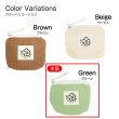画像6: ポーチ 花柄 ワッフル【グリーン】緑 ファスナー付 コスメ 化粧品 洗面用具 旅行 出張 小物 収納 持ち運び きらきらぷんぷん丸 PCH-014 (6)