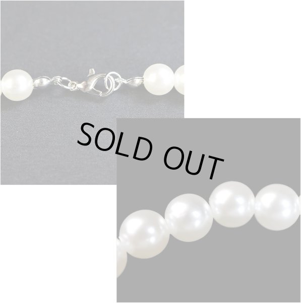 画像4: パールネックレス シンプル 樹脂真珠 レディース フォーマル 長さ約40cm パール直径約8mm 冠婚葬祭 入学式 卒業式 結婚式 きらきらぷんぷん丸 PN-001 (4)