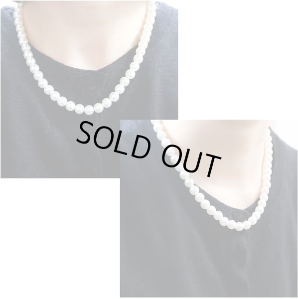 画像6: パールネックレス シンプル 樹脂真珠 レディース フォーマル 長さ約40cm パール直径約8mm 冠婚葬祭 入学式 卒業式 結婚式 きらきらぷんぷん丸 PN-001 (6)