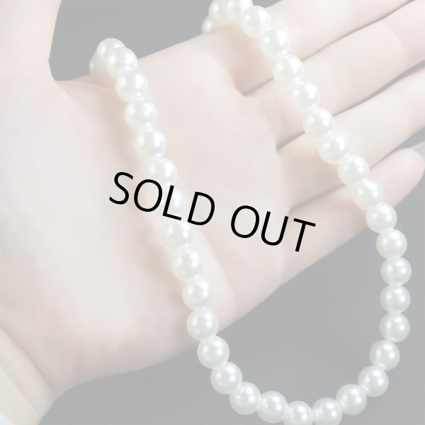 画像7: パールネックレス シンプル 樹脂真珠 レディース フォーマル 長さ約40cm パール直径約8mm 冠婚葬祭 入学式 卒業式 結婚式 きらきらぷんぷん丸 PN-001 (7)