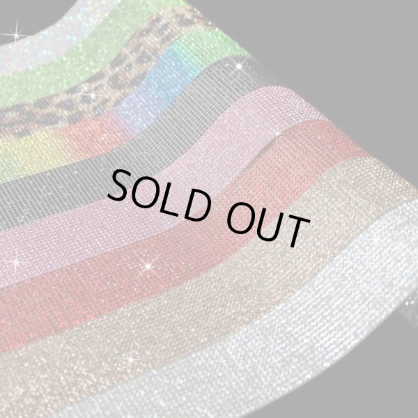 画像4: ラインストーン テープ キラキラ デコレーションシール 幅広【レッド】1巻 幅35mm×長さ915mm きらきらぷんぷん丸 R016 (4)