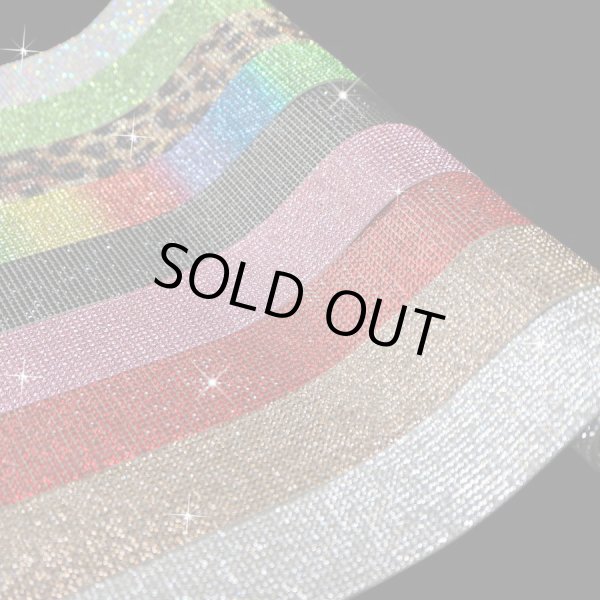 画像4: ラインストーン テープ キラキラ デコレーションシール 細幅【ペリドット】1巻 幅10mm×長さ915mm きらきらぷんぷん丸 R053 (4)